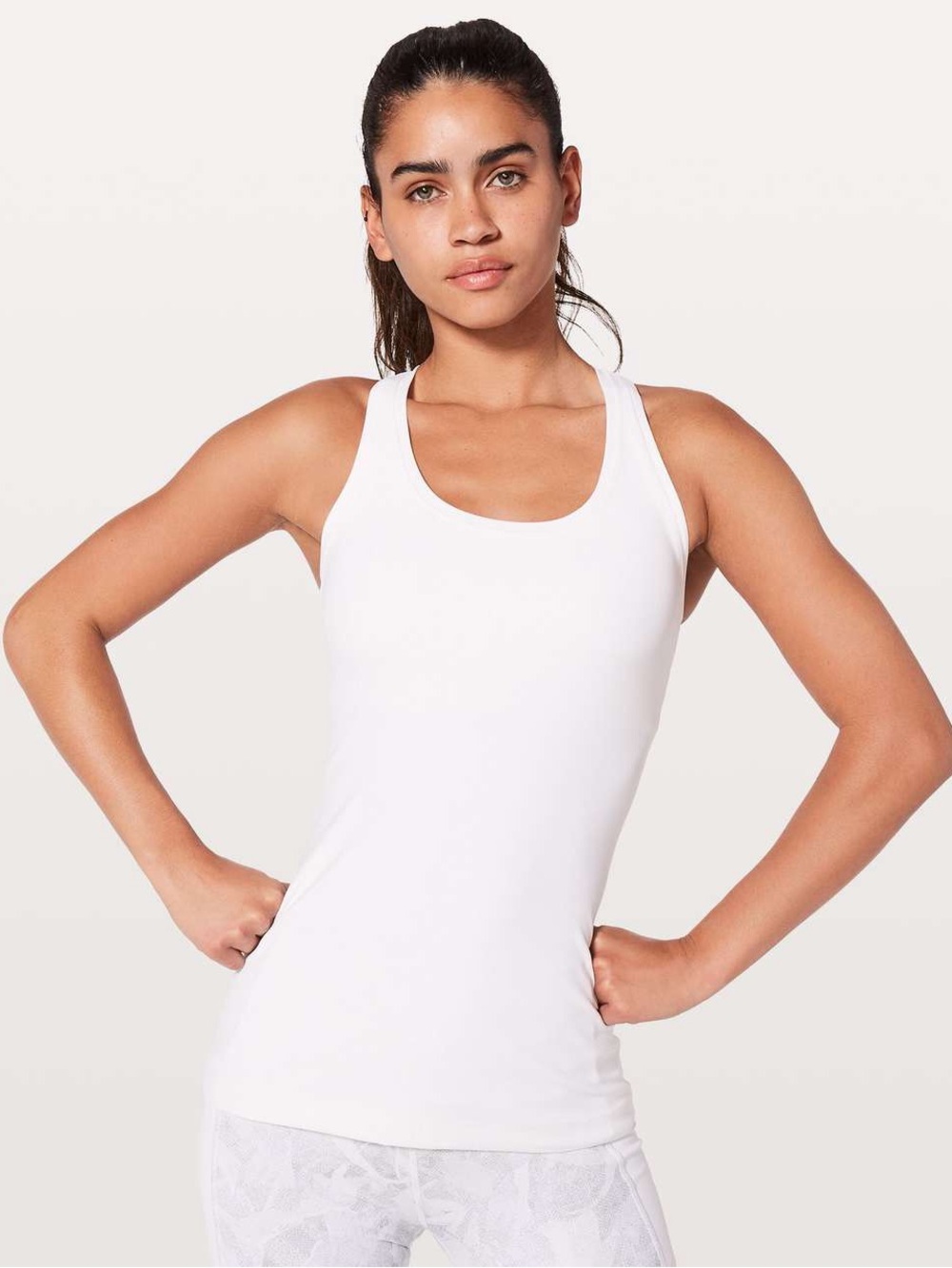 lululemon athletica Cream Racerback Tank Top